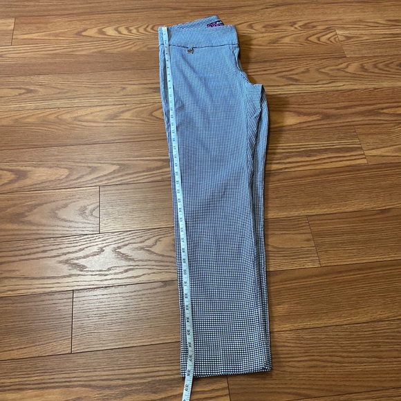 Peck&Peck women’s tummy control pants black white small checkered print sz 4 - Picture 3 of 8